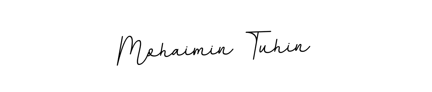 Make a beautiful signature design for name Mohaimin Tuhin. With this signature (BallpointsItalic-DORy9) style, you can create a handwritten signature for free. Mohaimin Tuhin signature style 11 images and pictures png