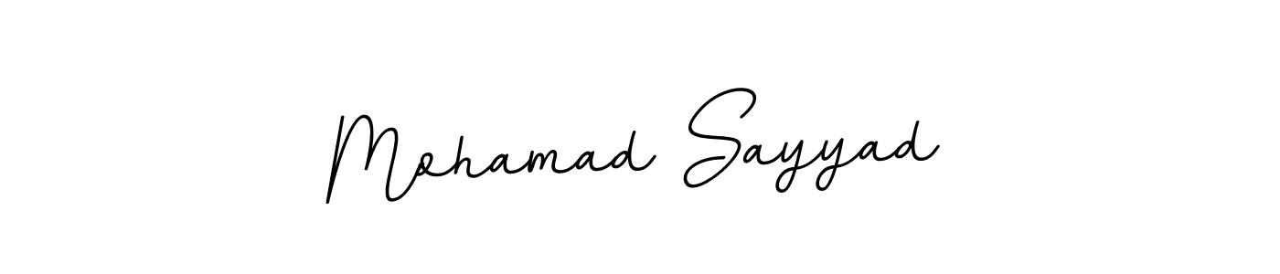 if you are searching for the best signature style for your name Mohamad Sayyad. so please give up your signature search. here we have designed multiple signature styles  using BallpointsItalic-DORy9. Mohamad Sayyad signature style 11 images and pictures png