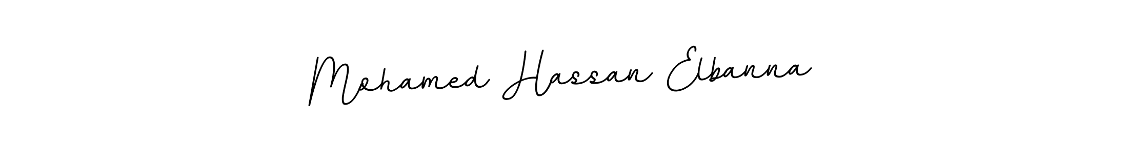 Make a beautiful signature design for name Mohamed Hassan Elbanna. With this signature (BallpointsItalic-DORy9) style, you can create a handwritten signature for free. Mohamed Hassan Elbanna signature style 11 images and pictures png