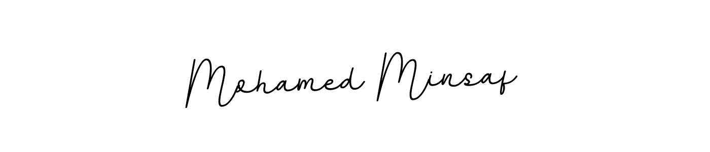 Design your own signature with our free online signature maker. With this signature software, you can create a handwritten (BallpointsItalic-DORy9) signature for name Mohamed Minsaf. Mohamed Minsaf signature style 11 images and pictures png