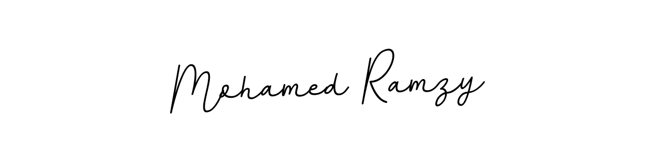 How to make Mohamed Ramzy name signature. Use BallpointsItalic-DORy9 style for creating short signs online. This is the latest handwritten sign. Mohamed Ramzy signature style 11 images and pictures png