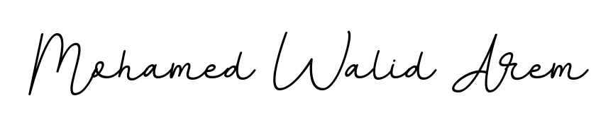 The BallpointsItalic-DORy9 font transforms the name Mohamed Walid Arem into an executive sign with sharp precision and distinguished character. Mohamed Walid Arem signature style 11 images and pictures png