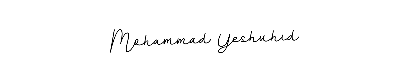 This is the best signature style for the Mohammad Yeshuhid name. Also you like these signature font (BallpointsItalic-DORy9). Mix name signature. Mohammad Yeshuhid signature style 11 images and pictures png