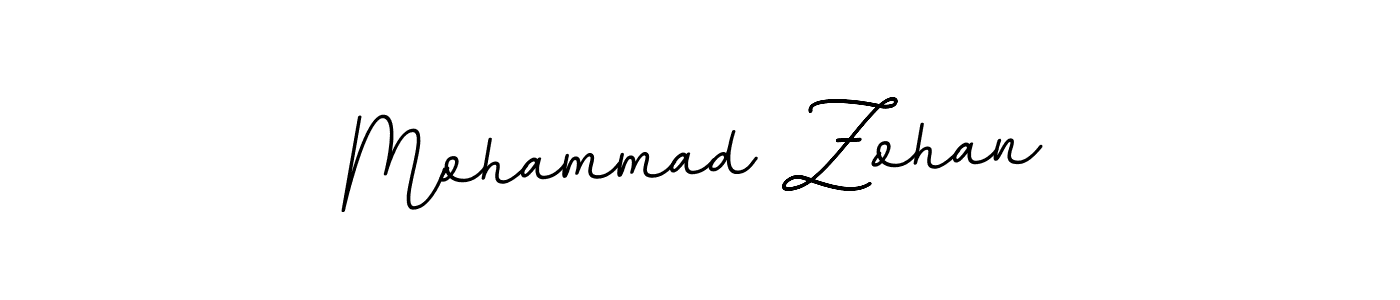 How to make Mohammad Zohan name signature. Use BallpointsItalic-DORy9 style for creating short signs online. This is the latest handwritten sign. Mohammad Zohan signature style 11 images and pictures png