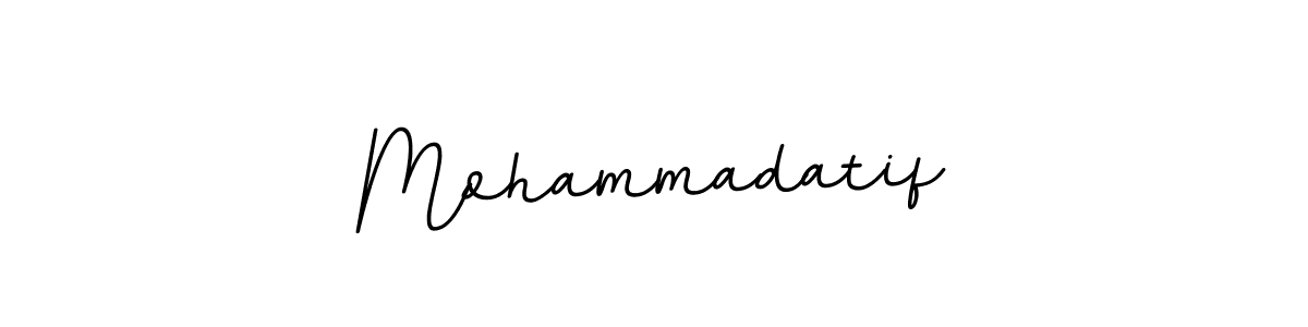 Use a signature maker to create a handwritten signature online. With this signature software, you can design (BallpointsItalic-DORy9) your own signature for name Mohammadatif. Mohammadatif signature style 11 images and pictures png