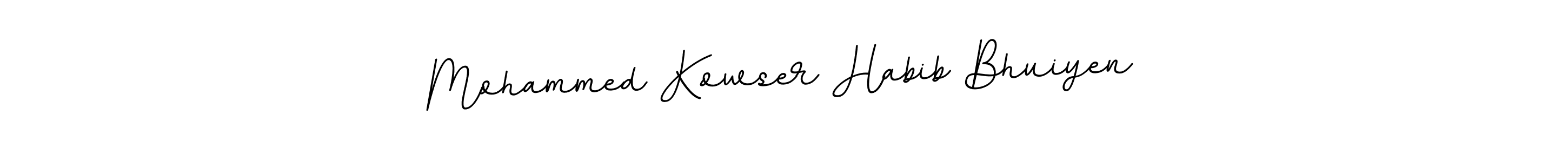 Make a beautiful signature design for name Mohammed Kowser Habib Bhuiyen. With this signature (BallpointsItalic-DORy9) style, you can create a handwritten signature for free. Mohammed Kowser Habib Bhuiyen signature style 11 images and pictures png