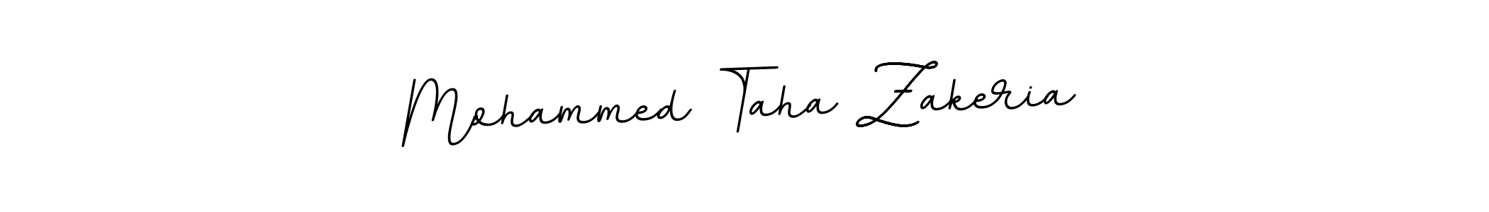 Make a beautiful signature design for name Mohammed Taha Zakeria. With this signature (BallpointsItalic-DORy9) style, you can create a handwritten signature for free. Mohammed Taha Zakeria signature style 11 images and pictures png