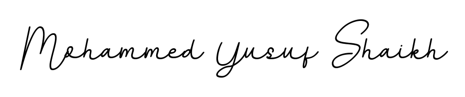 Designed for modern professionals: Mohammed Yusuf Shaikh name signature crafted with BallpointsItalic-DORy9 script. Ready for digital PDF workflows. Mohammed Yusuf Shaikh signature style 11 images and pictures png