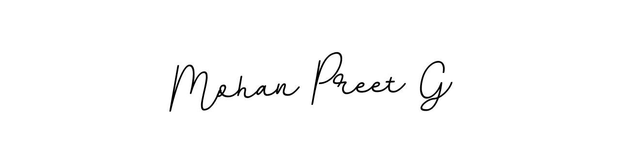 Design your own signature with our free online signature maker. With this signature software, you can create a handwritten (BallpointsItalic-DORy9) signature for name Mohan Preet G. Mohan Preet G signature style 11 images and pictures png