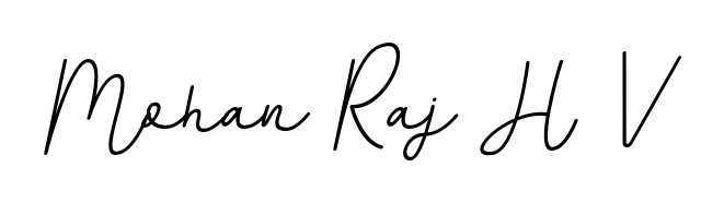 Make a beautiful signature design for name Mohan Raj H V. Use this online signature maker to create a handwritten signature for free. Mohan Raj H V signature style 11 images and pictures png