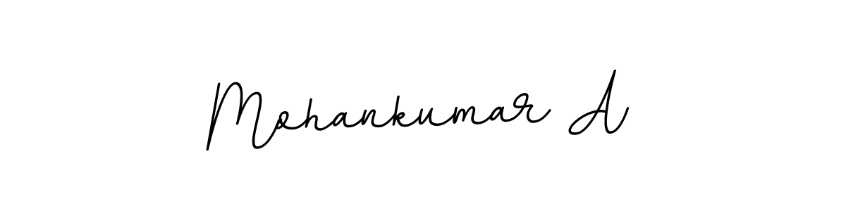 How to make Mohankumar A name signature. Use BallpointsItalic-DORy9 style for creating short signs online. This is the latest handwritten sign. Mohankumar A signature style 11 images and pictures png