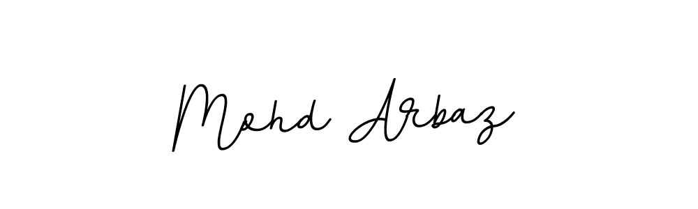 How to make Mohd Arbaz name signature. Use BallpointsItalic-DORy9 style for creating short signs online. This is the latest handwritten sign. Mohd Arbaz signature style 11 images and pictures png