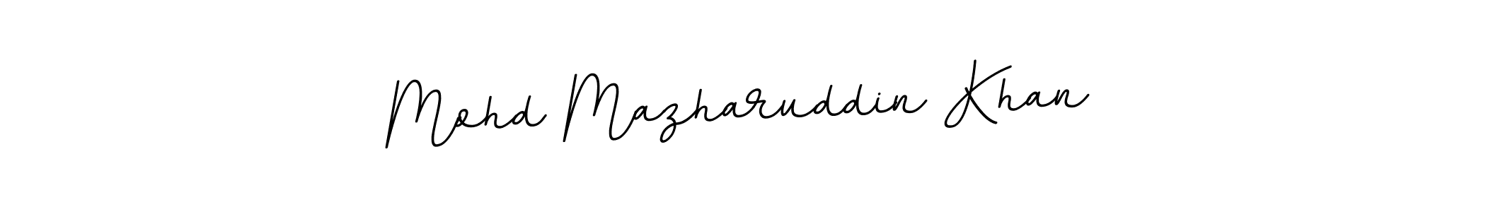 Use a signature maker to create a handwritten signature online. With this signature software, you can design (BallpointsItalic-DORy9) your own signature for name Mohd Mazharuddin Khan. Mohd Mazharuddin Khan signature style 11 images and pictures png