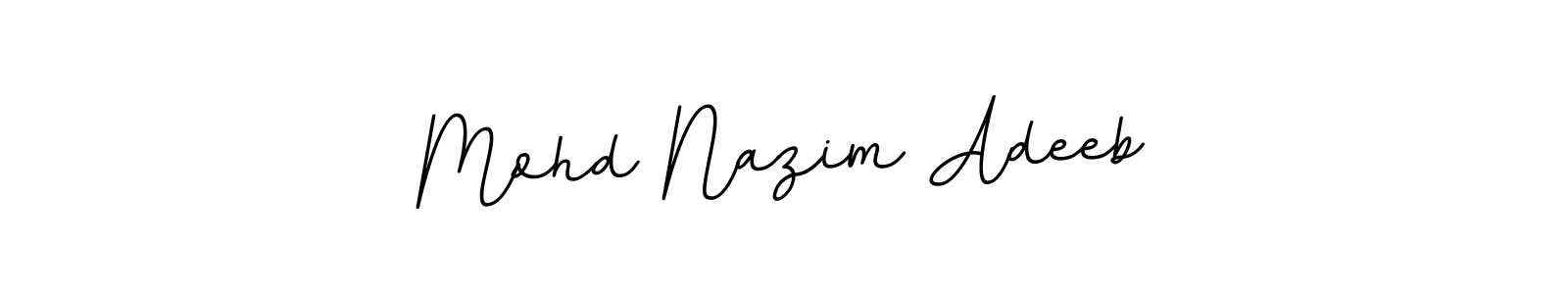 The best way (BallpointsItalic-DORy9) to make a short signature is to pick only two or three words in your name. The name Mohd Nazim Adeeb include a total of six letters. For converting this name. Mohd Nazim Adeeb signature style 11 images and pictures png