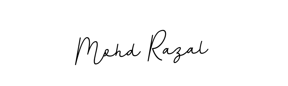 Design your own signature with our free online signature maker. With this signature software, you can create a handwritten (BallpointsItalic-DORy9) signature for name Mohd Razal. Mohd Razal signature style 11 images and pictures png
