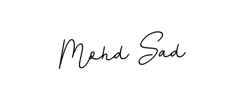 Use a signature maker to create a handwritten signature online. With this signature software, you can design (BallpointsItalic-DORy9) your own signature for name Mohd Sad. Mohd Sad signature style 11 images and pictures png