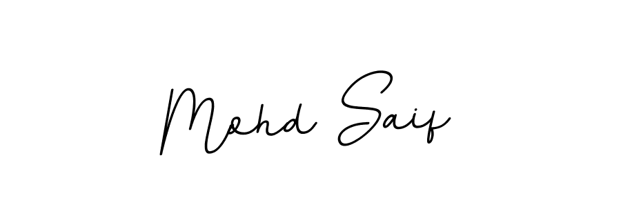 The best way (BallpointsItalic-DORy9) to make a short signature is to pick only two or three words in your name. The name Mohd Saif include a total of six letters. For converting this name. Mohd Saif signature style 11 images and pictures png