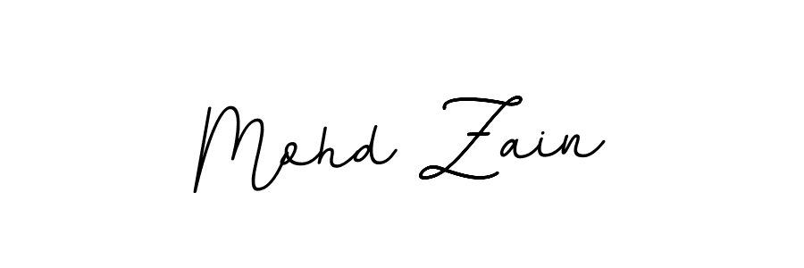 How to make Mohd Zain name signature. Use BallpointsItalic-DORy9 style for creating short signs online. This is the latest handwritten sign. Mohd Zain signature style 11 images and pictures png