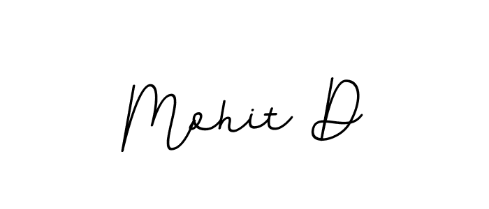 Design your own signature with our free online signature maker. With this signature software, you can create a handwritten (BallpointsItalic-DORy9) signature for name Mohit D. Mohit D signature style 11 images and pictures png