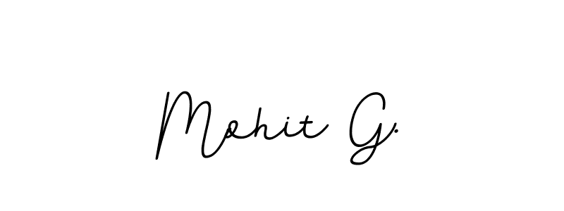 Design your own signature with our free online signature maker. With this signature software, you can create a handwritten (BallpointsItalic-DORy9) signature for name Mohit G.. Mohit G. signature style 11 images and pictures png