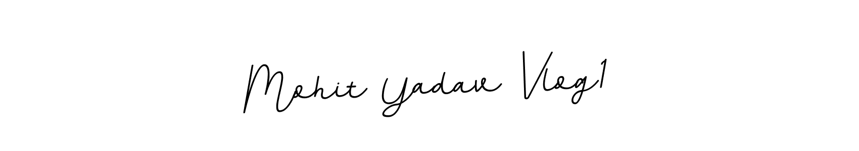 Design your own signature with our free online signature maker. With this signature software, you can create a handwritten (BallpointsItalic-DORy9) signature for name Mohit Yadav Vlog1. Mohit Yadav Vlog1 signature style 11 images and pictures png