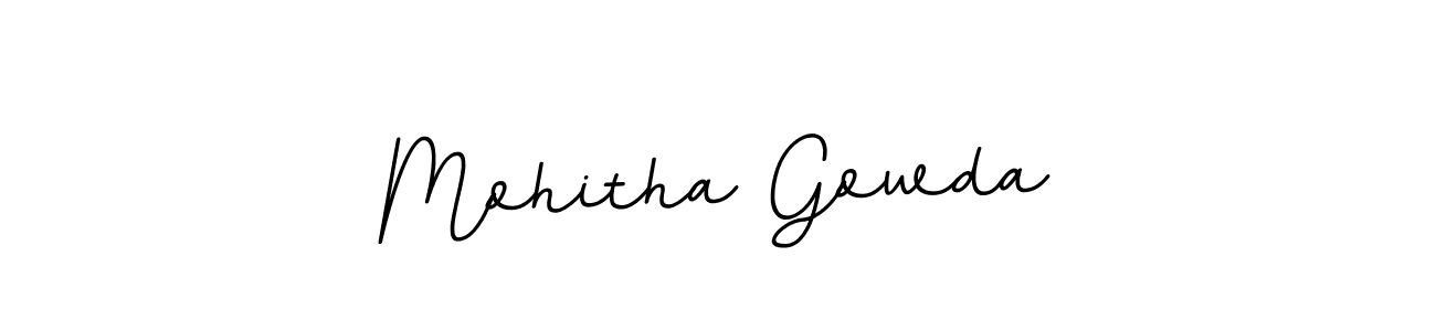 Mohitha Gowda stylish signature style. Best Handwritten Sign (BallpointsItalic-DORy9) for my name. Handwritten Signature Collection Ideas for my name Mohitha Gowda. Mohitha Gowda signature style 11 images and pictures png