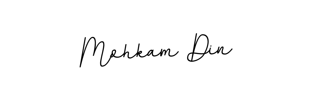 How to make Mohkam Din name signature. Use BallpointsItalic-DORy9 style for creating short signs online. This is the latest handwritten sign. Mohkam Din signature style 11 images and pictures png