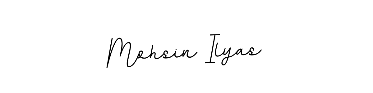 How to make Mohsin Ilyas name signature. Use BallpointsItalic-DORy9 style for creating short signs online. This is the latest handwritten sign. Mohsin Ilyas signature style 11 images and pictures png