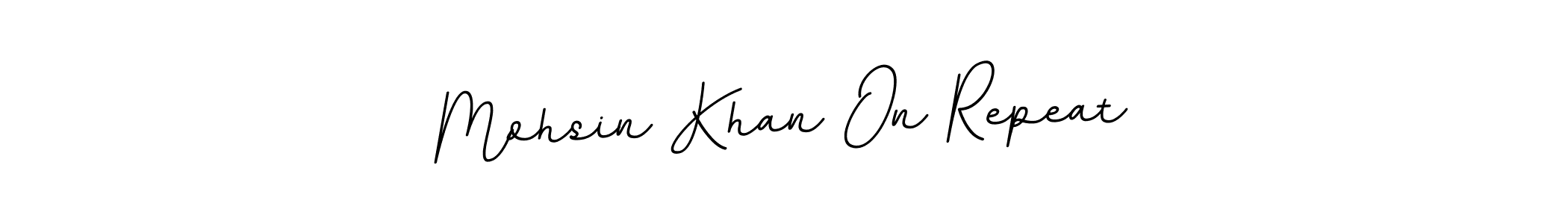 BallpointsItalic-DORy9 is a professional signature style that is perfect for those who want to add a touch of class to their signature. It is also a great choice for those who want to make their signature more unique. Get Mohsin Khan On Repeat name to fancy signature for free. Mohsin Khan On Repeat signature style 11 images and pictures png