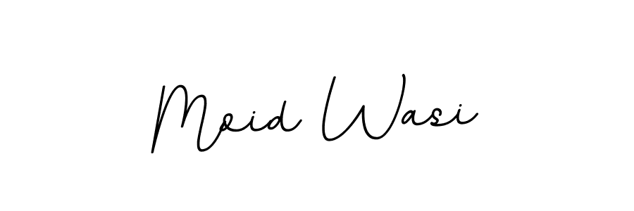 Make a beautiful signature design for name Moid Wasi. With this signature (BallpointsItalic-DORy9) style, you can create a handwritten signature for free. Moid Wasi signature style 11 images and pictures png