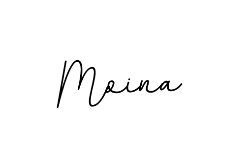 Design your own signature with our free online signature maker. With this signature software, you can create a handwritten (BallpointsItalic-DORy9) signature for name Moina. Moina signature style 11 images and pictures png