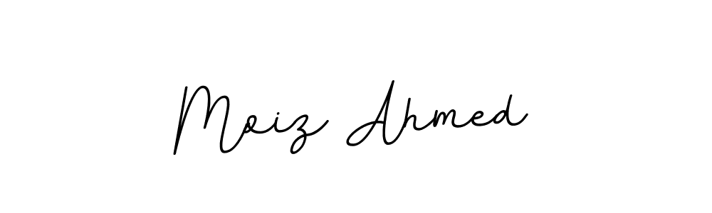 Moiz Ahmed stylish signature style. Best Handwritten Sign (BallpointsItalic-DORy9) for my name. Handwritten Signature Collection Ideas for my name Moiz Ahmed. Moiz Ahmed signature style 11 images and pictures png