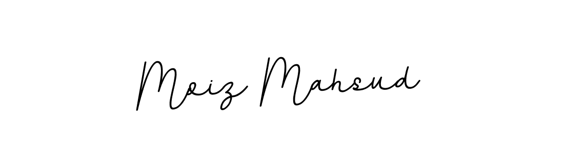 How to make Moiz Mahsud name signature. Use BallpointsItalic-DORy9 style for creating short signs online. This is the latest handwritten sign. Moiz Mahsud signature style 11 images and pictures png