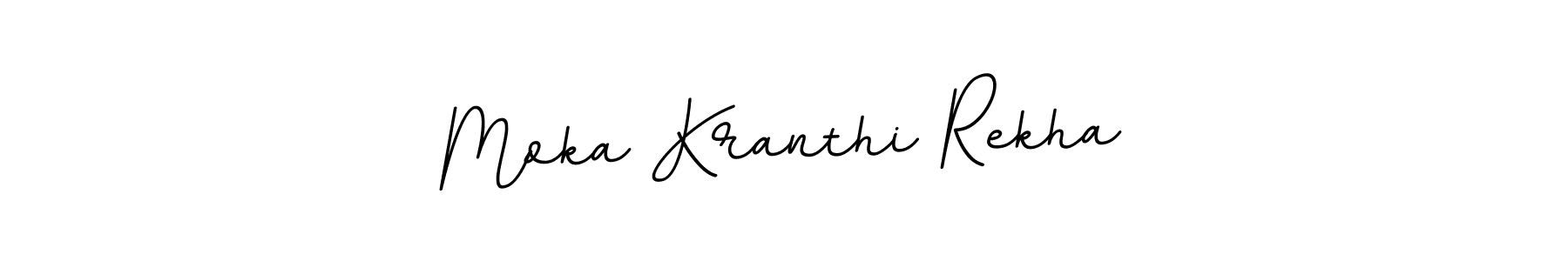 Use a signature maker to create a handwritten signature online. With this signature software, you can design (BallpointsItalic-DORy9) your own signature for name Moka Kranthi Rekha. Moka Kranthi Rekha signature style 11 images and pictures png
