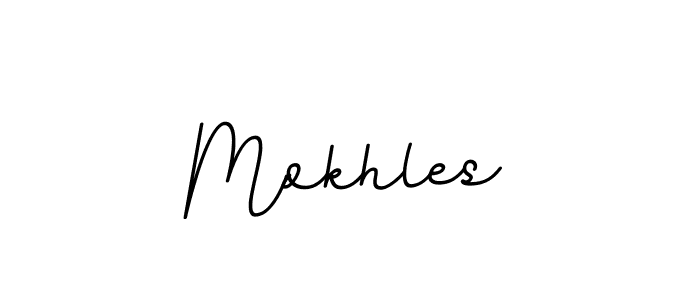 Use a signature maker to create a handwritten signature online. With this signature software, you can design (BallpointsItalic-DORy9) your own signature for name Mokhles. Mokhles signature style 11 images and pictures png