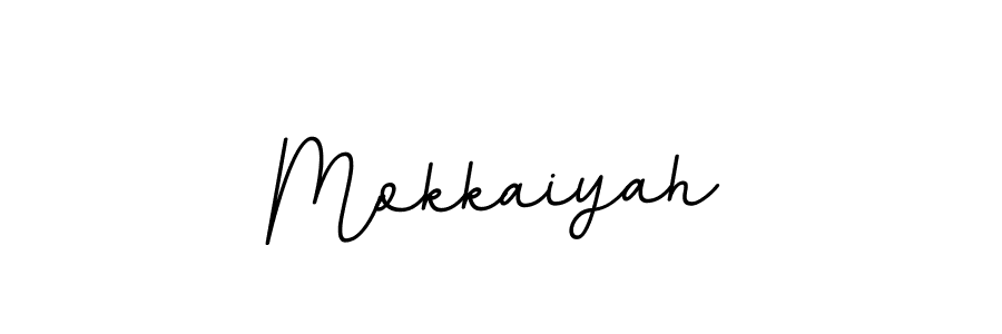 How to make Mokkaiyah name signature. Use BallpointsItalic-DORy9 style for creating short signs online. This is the latest handwritten sign. Mokkaiyah signature style 11 images and pictures png