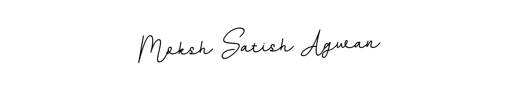 Design your own signature with our free online signature maker. With this signature software, you can create a handwritten (BallpointsItalic-DORy9) signature for name Moksh Satish Agwan. Moksh Satish Agwan signature style 11 images and pictures png