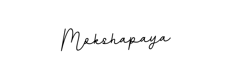 Design your own signature with our free online signature maker. With this signature software, you can create a handwritten (BallpointsItalic-DORy9) signature for name Mokshapaya. Mokshapaya signature style 11 images and pictures png