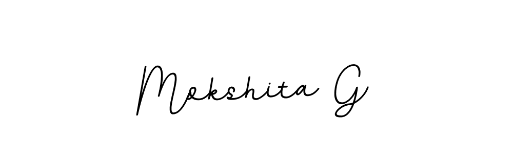 The best way (BallpointsItalic-DORy9) to make a short signature is to pick only two or three words in your name. The name Mokshita G include a total of six letters. For converting this name. Mokshita G signature style 11 images and pictures png