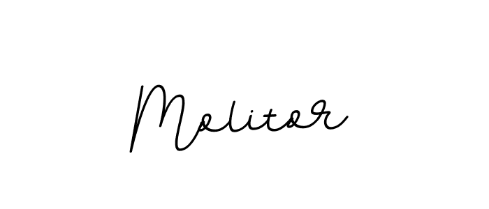 Make a beautiful signature design for name Molitor. With this signature (BallpointsItalic-DORy9) style, you can create a handwritten signature for free. Molitor signature style 11 images and pictures png