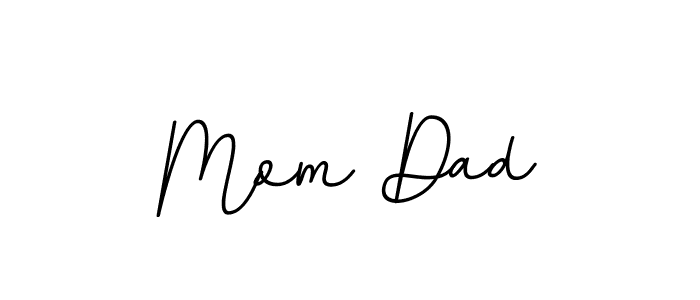 Design your own signature with our free online signature maker. With this signature software, you can create a handwritten (BallpointsItalic-DORy9) signature for name Mom Dad. Mom Dad signature style 11 images and pictures png