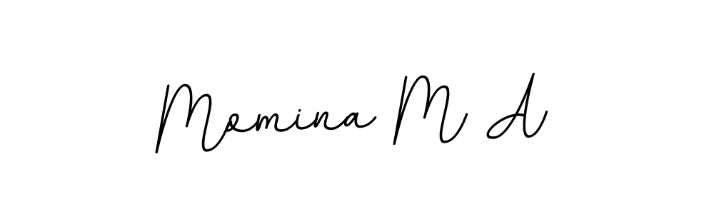 Momina M A stylish signature style. Best Handwritten Sign (BallpointsItalic-DORy9) for my name. Handwritten Signature Collection Ideas for my name Momina M A. Momina M A signature style 11 images and pictures png