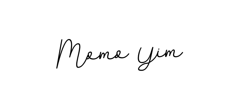 How to make Momo Yim name signature. Use BallpointsItalic-DORy9 style for creating short signs online. This is the latest handwritten sign. Momo Yim signature style 11 images and pictures png