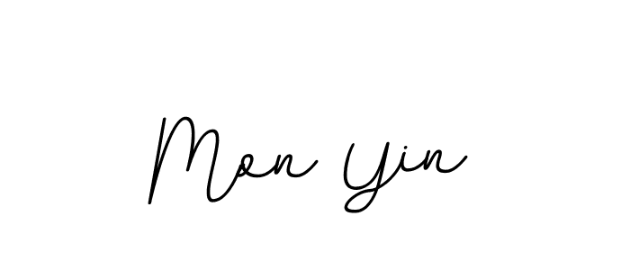 Use a signature maker to create a handwritten signature online. With this signature software, you can design (BallpointsItalic-DORy9) your own signature for name Mon Yin. Mon Yin signature style 11 images and pictures png