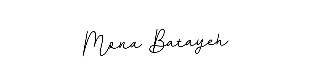 How to make Mona Batayeh name signature. Use BallpointsItalic-DORy9 style for creating short signs online. This is the latest handwritten sign. Mona Batayeh signature style 11 images and pictures png