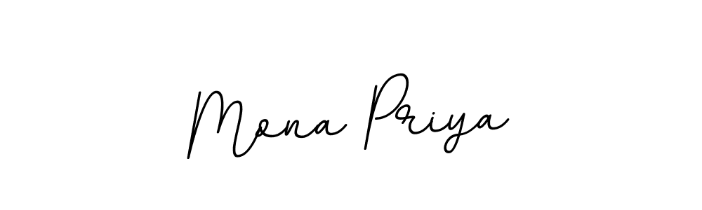 Use a signature maker to create a handwritten signature online. With this signature software, you can design (BallpointsItalic-DORy9) your own signature for name Mona Priya. Mona Priya signature style 11 images and pictures png