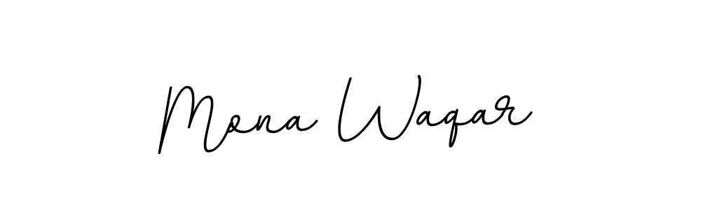 Mona Waqar stylish signature style. Best Handwritten Sign (BallpointsItalic-DORy9) for my name. Handwritten Signature Collection Ideas for my name Mona Waqar. Mona Waqar signature style 11 images and pictures png