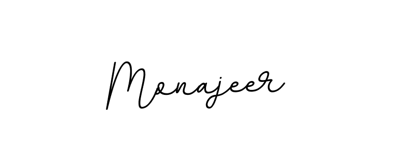 Use a signature maker to create a handwritten signature online. With this signature software, you can design (BallpointsItalic-DORy9) your own signature for name Monajeer. Monajeer signature style 11 images and pictures png