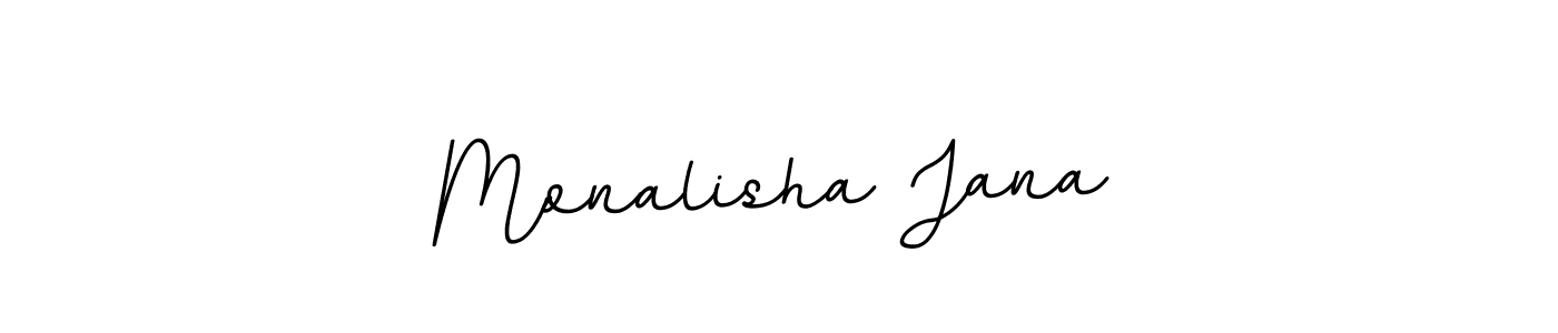 How to make Monalisha Jana name signature. Use BallpointsItalic-DORy9 style for creating short signs online. This is the latest handwritten sign. Monalisha Jana signature style 11 images and pictures png
