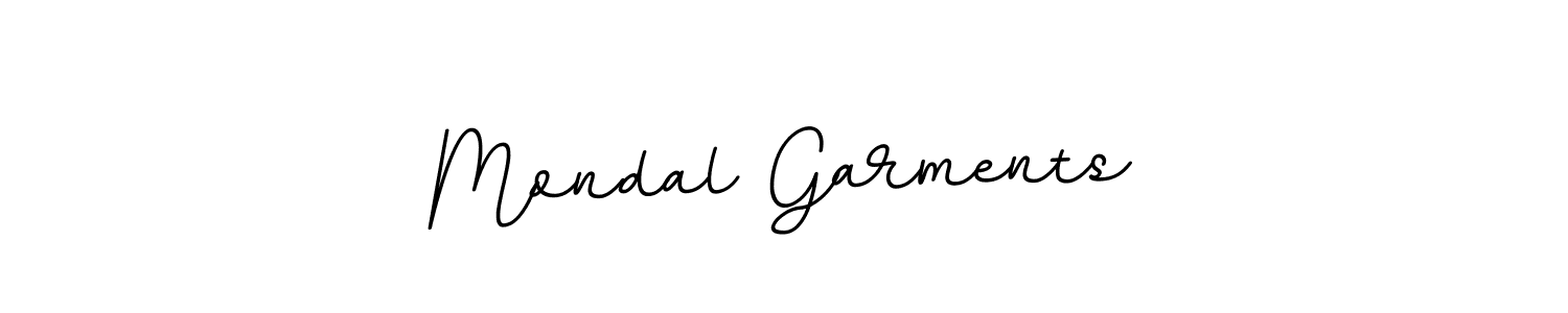 Use a signature maker to create a handwritten signature online. With this signature software, you can design (BallpointsItalic-DORy9) your own signature for name Mondal Garments. Mondal Garments signature style 11 images and pictures png